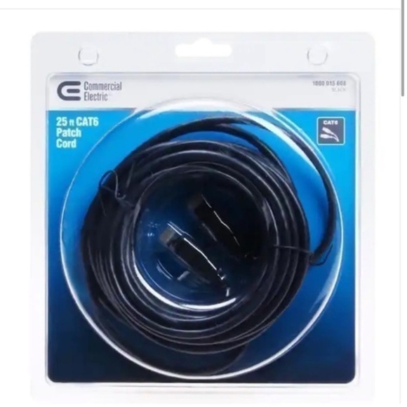 New Commercial 25ft Electric Ethernet Cord| CAT6 Patch Cord| Modem Internet Cord - Picture 1 of 7